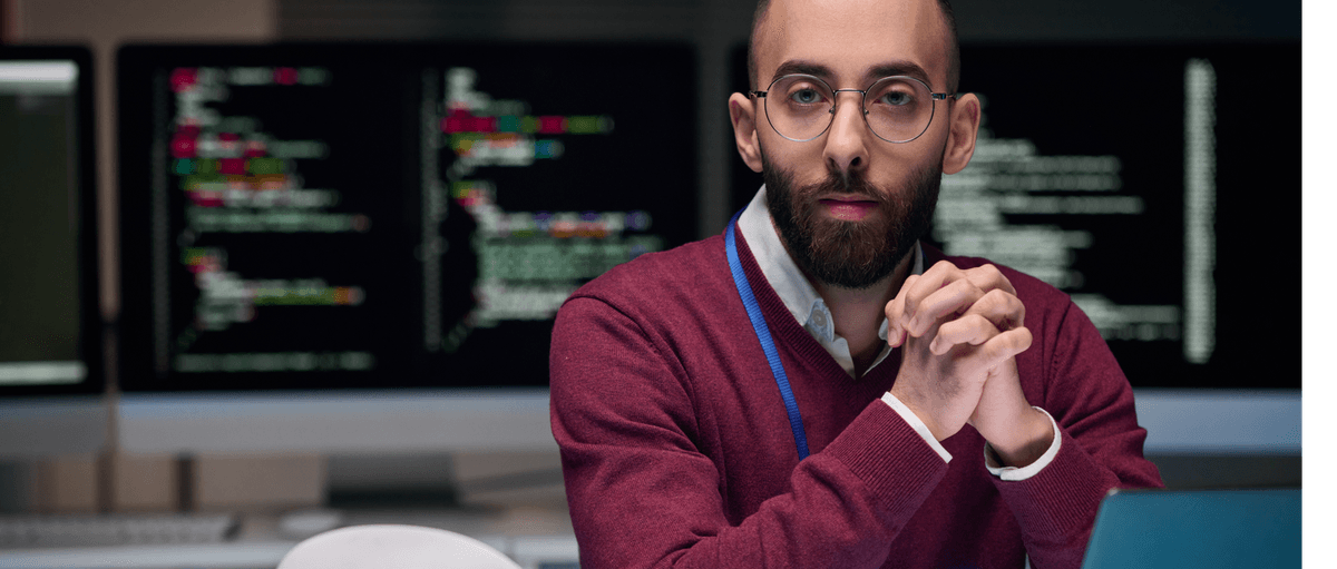 Hiring manager evaluating candidate data